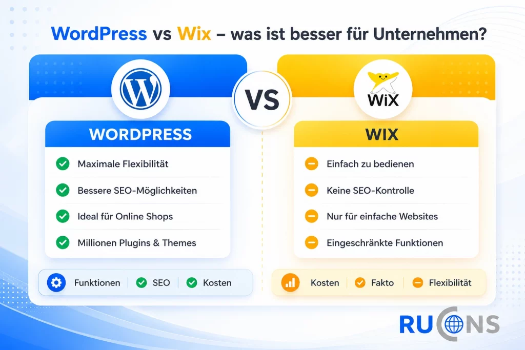 WordPress vs Wix – was ist besser für Unternehmen?
